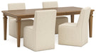 Mylarken Brown Mylarken Dining Table and 4 Chairs