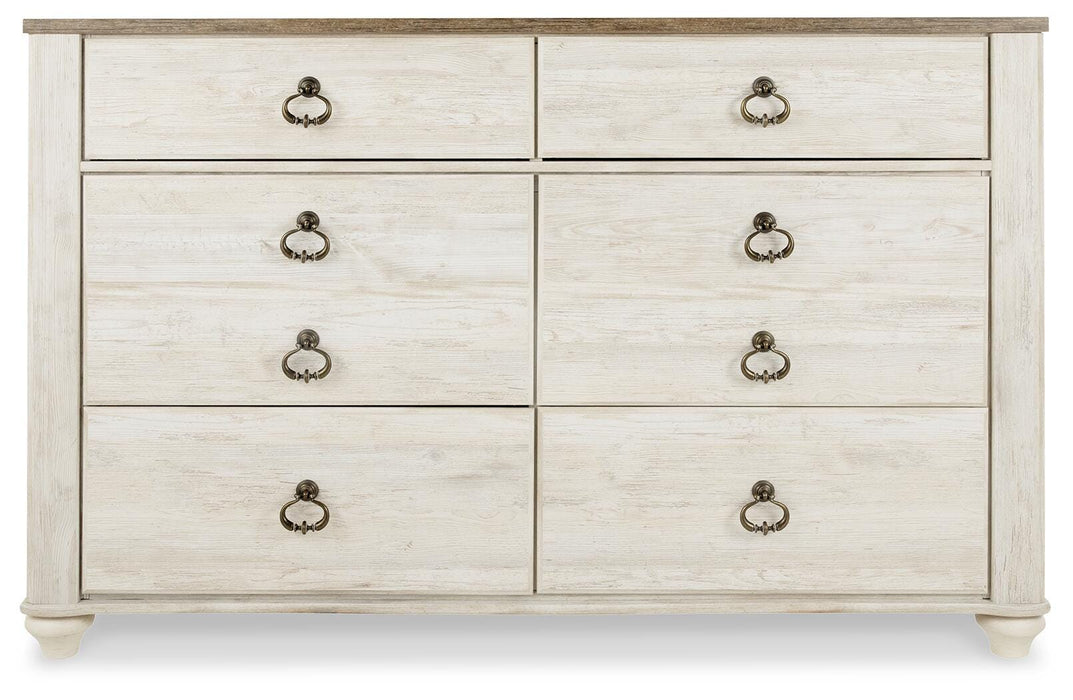 Willowton Whitewash Six Drawer Dresser