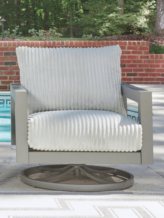 Moonlight View Gray Swivel Chair w/Cushion