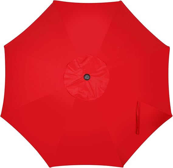 Blissun 9' Outdoor Patio Umbrella, Outdoor Table Umbrella, Yard Umbrella, Market Umbrella with 8 Sturdy Ribs, Push Button Tilt and Crank