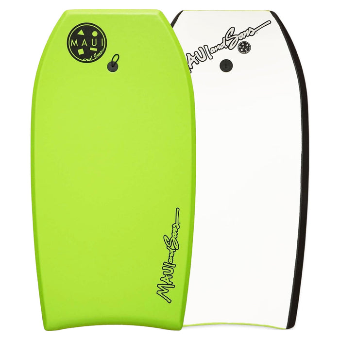 Maui and Sons 42 inch Lightweight Slick Bottom BodyBoard Surfing W/Wrist Leash EPS Core Boarding Blu - new