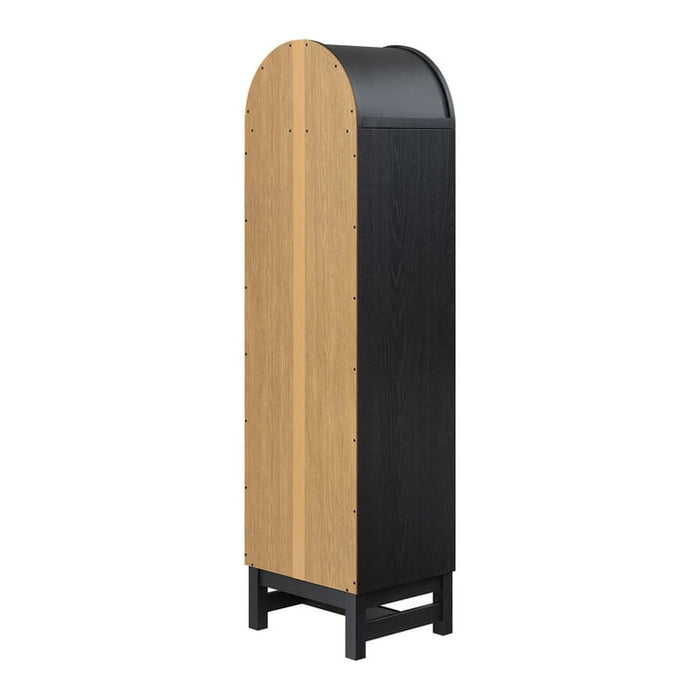 Better Homes & Gardens Juliet Narrow Arch Bookcase, Rich Black Finish - open_box