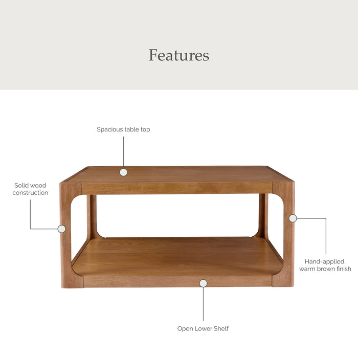 My Texas House Haven Coffee Table, Living Room, Warm Brown - new