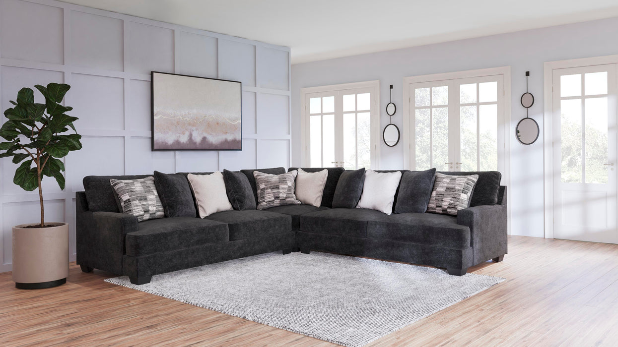 Lavernett Charcoal Lavernett 3-Piece Sectional