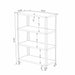 Small 44" 3 Shelf Rolling Metal Bookcase Chalk White - Room Essentials™