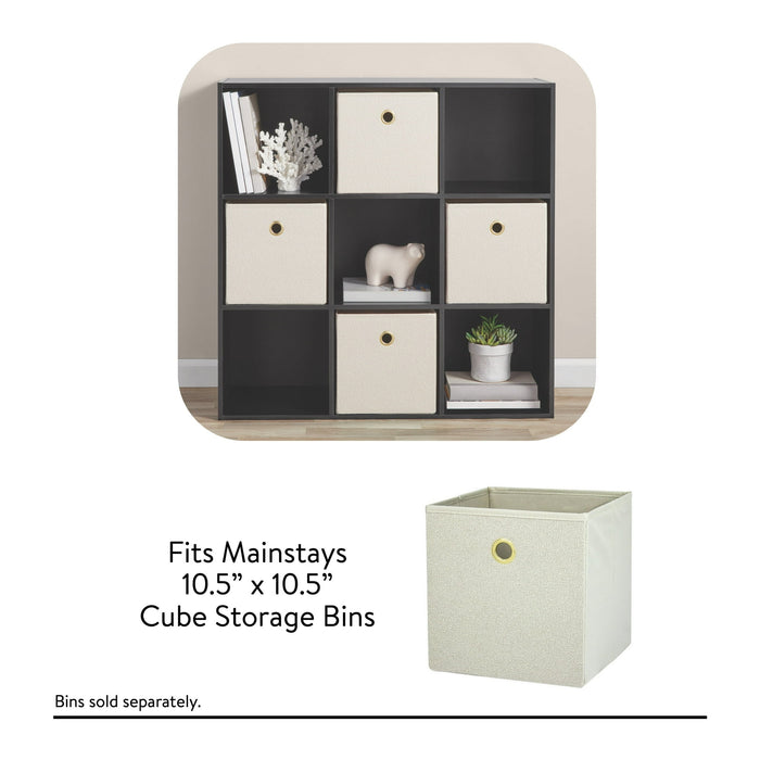 Mainstays 11 9-Cube Storage Organizer, Black - new