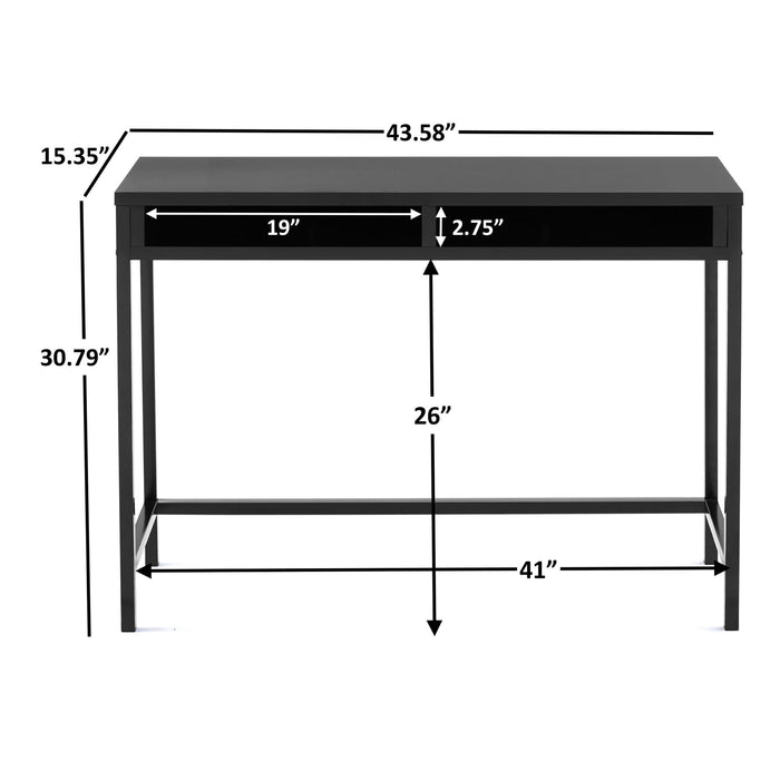 Mainstays Sumpter Park Student Desk, Solid Black - new