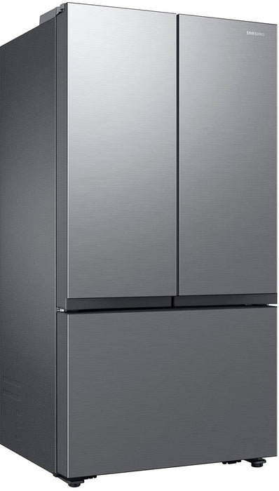 Samsung - 27 cu. ft. 3-Door French Door Counter Depth Smart Refrigerator with Dual Auto Ice Maker - Stainless Steel - display_model