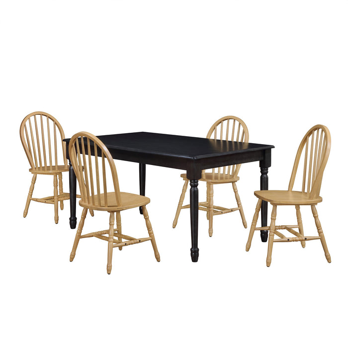 Better Homes and Gardens Autumn Lane Windsor Solid Wood Dining Chairs, Light Honey Finish - new