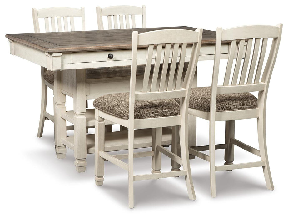 Bolanburg Two-tone Bolanburg Counter Height Dining Table and 4 Barstools