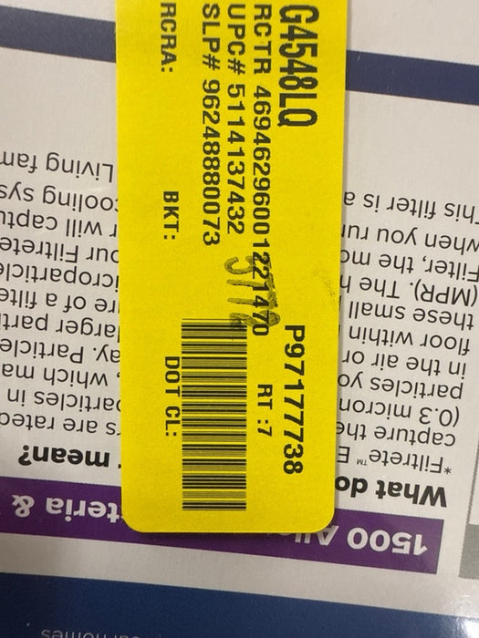 Filtrete 14x14x1 Air Filter, MPR 1500 MERV 12, Allergen, Bacteria and Virus, 1 Filter - new
