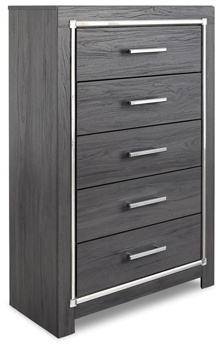 Lodanna Gray Five Drawer Chest