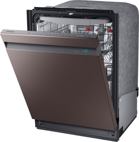 Samsung - Linear Wash 24" Top Control Built-In Dishwasher with AutoRelease Dry, 39 dBA - Tuscan Stainless Steel - open_box