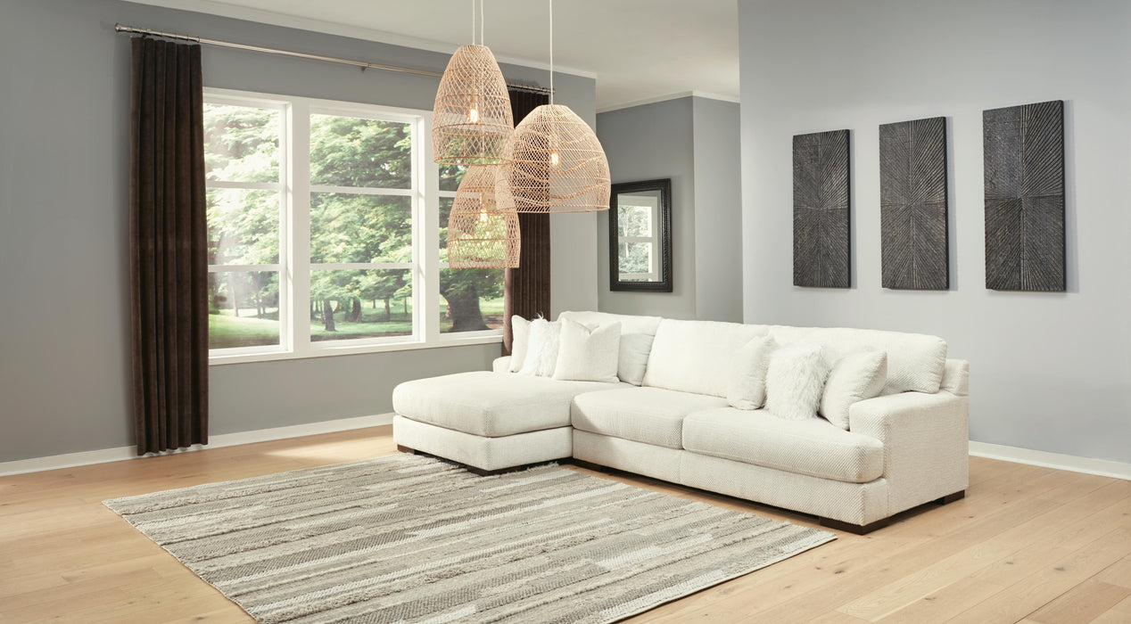 Zada Ivory Zada 2-Piece Sectional with Chaise