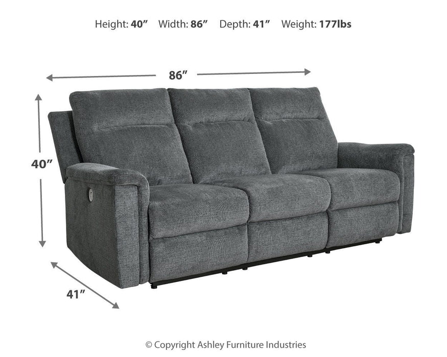 Barnsana Gravel Barnsana Power Reclining Sofa