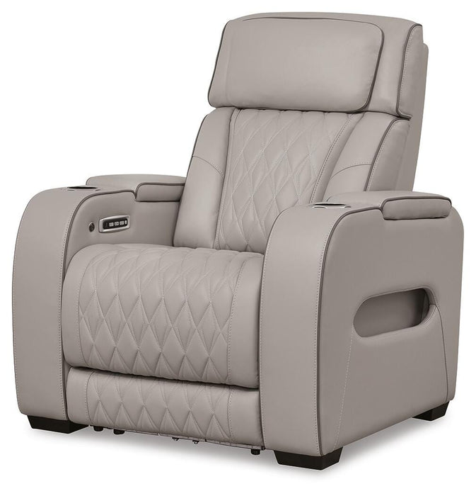 Boyington Gray PWR Recliner/ADJ Headrest