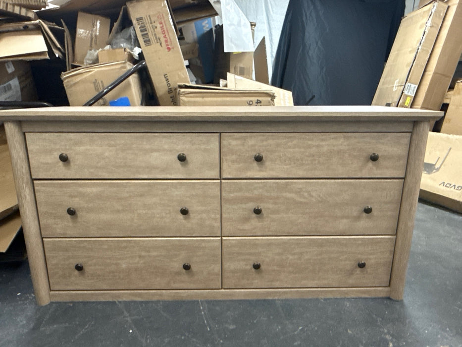 My Texas House Monroe 6-Drawer Dresser, Brushed Oak Finish - new