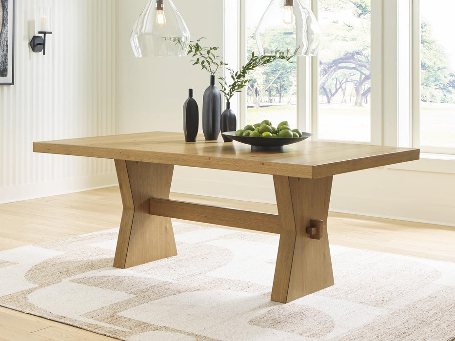 Galliden Light Brown Rectangular Dining Room Table