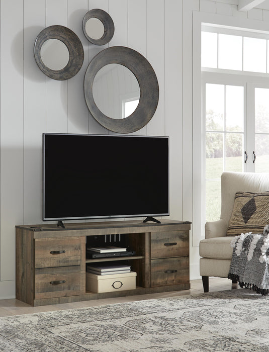 Trinell Brown LG TV Stand w/Fireplace Option