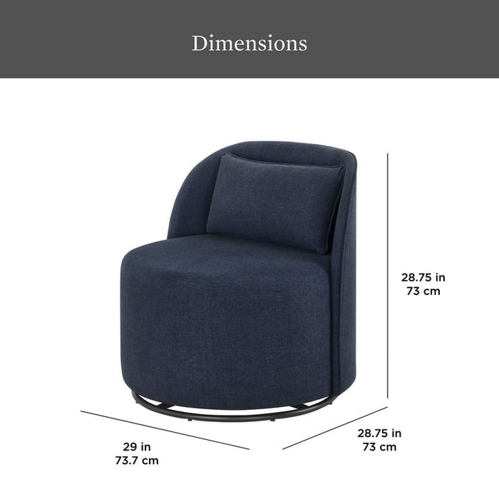 Better Homes & Gardens Juliet Modern Arch Swivel Chair, Navy - open_box