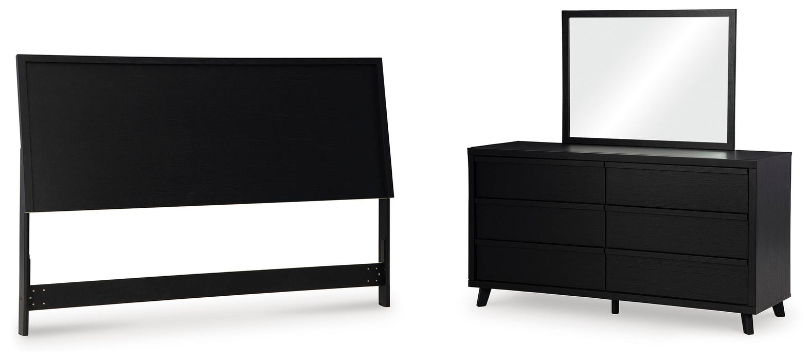 Danziar Black Panel Headboard Bedroom Collection