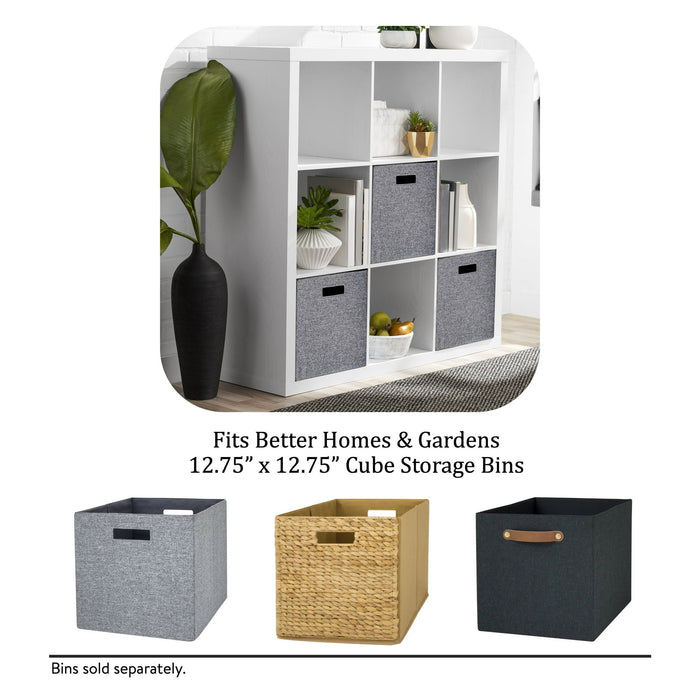 Better Homes & Gardens 9 Cube Storage Organizer, White Texture - new