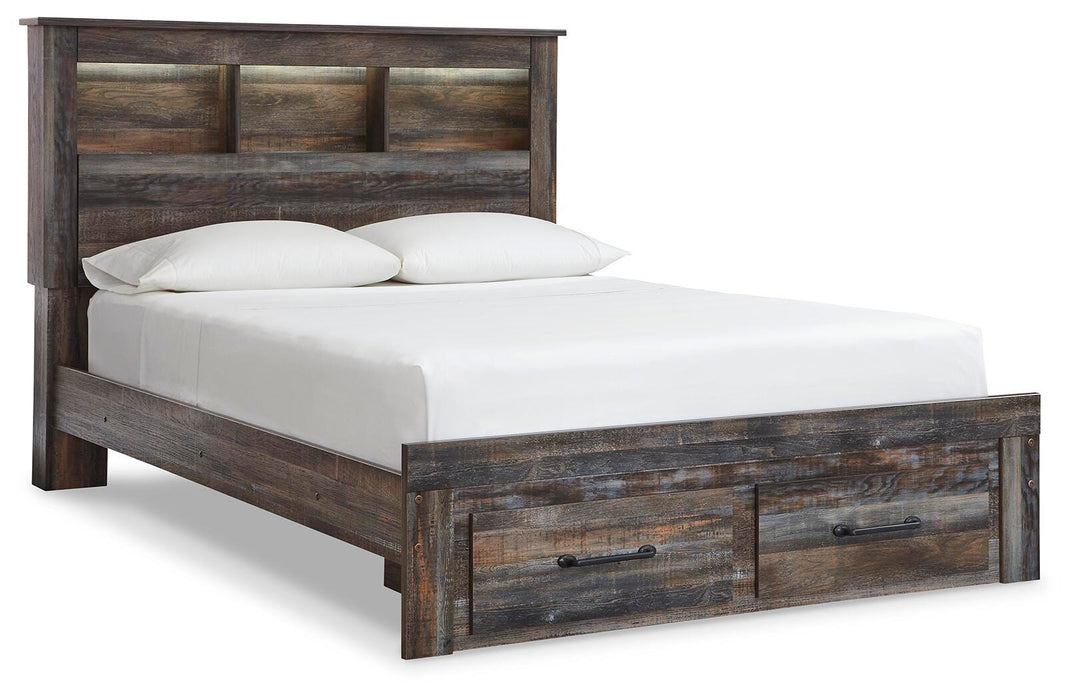 Drystan Multi Drystan Queen Bookcase Bed with 2 Storage Drawers