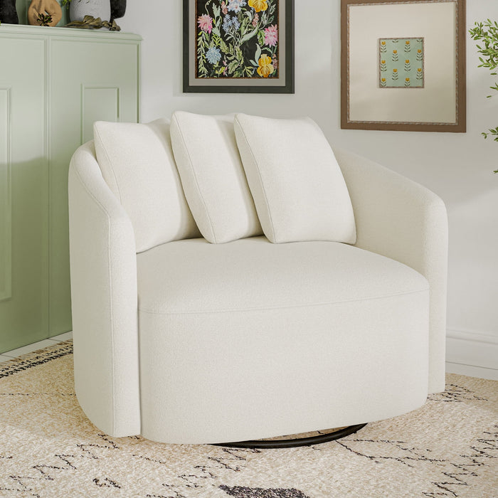Beautiful Drew Chair by Drew Barrymore, Cream Boucle - open_box