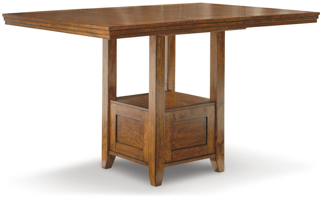 Ralene Medium Brown RECT DRM Counter EXT Table