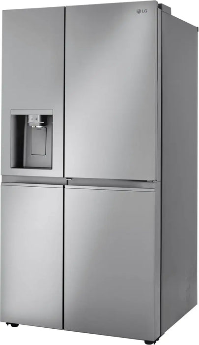 LG - 27.12 Cu. Ft. Door-in-Door Side-by-Side Refrigerator with SpacePlus Ice System - PrintProof Stainless Steel - open_box