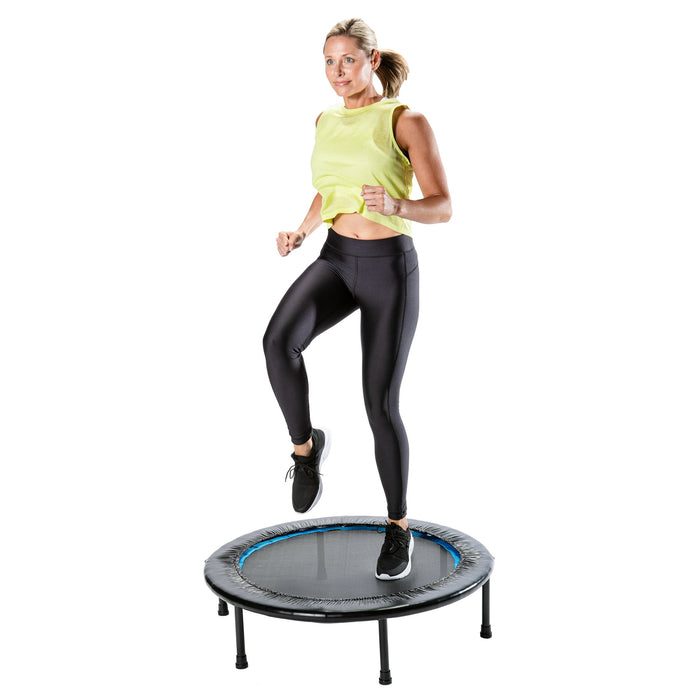 Athletic Works Circuit Trainer Trampoline with Steel Frame, Monitor and Adjustable Incline, 36"Dx12"H, 14 lbs., Black - new