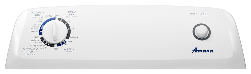 Amana 6.5 cu.ft. vented Front Load Gas Dryer in White with Wrinkle Prevent Option - used_good