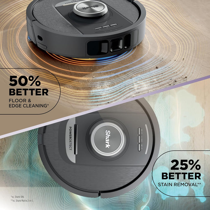 Shark PowerDetect NeverTouch Robot Vacuum & Mop, RV2820YE | 5 PowerDetect Technologies, NeverStuck, NeverTouch Base (Self-Empty 60-Day, Refill 30-Day, Pad Drying), 360° LiDAR