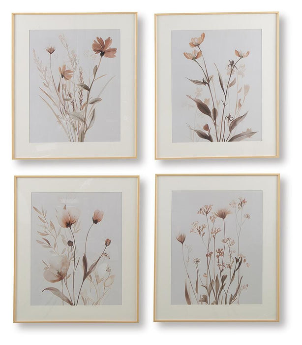 Chettings Beige/Gray/Blush Wall Art Set (4/CN)