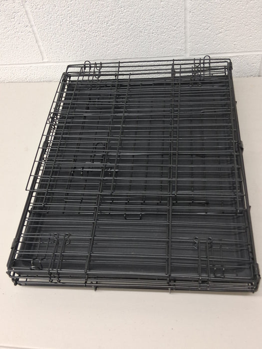 Vibrant Life Foldable 24" Metal Dog Training Crate with Divider Panel and Leak-Proof Tray