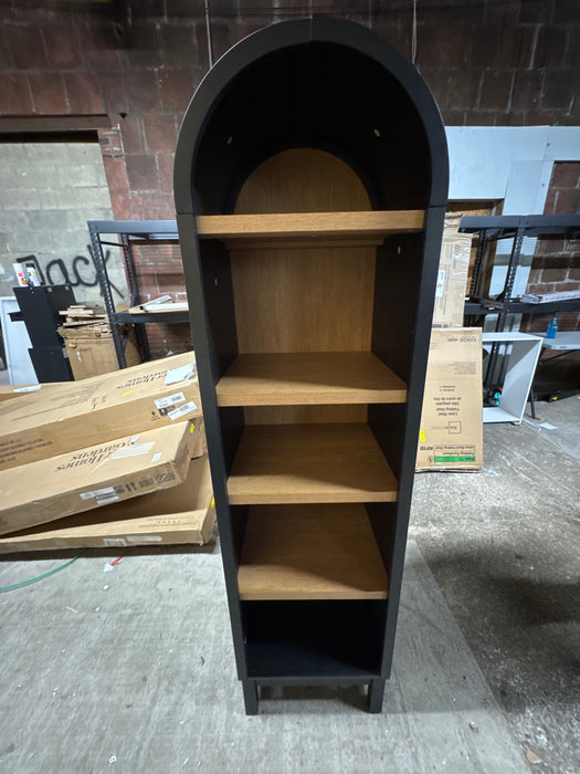 Better Homes & Gardens Juliet Narrow Arch Bookcase, Rich Black Finish - open_box