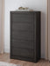 Parlayon Charcoal Five Drawer Chest