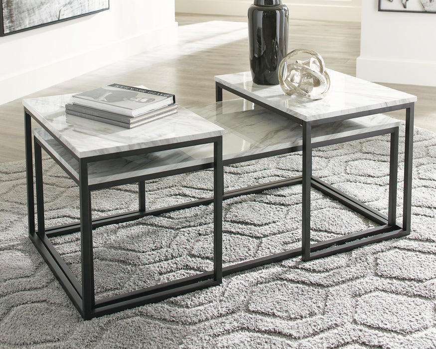 Donnesta Gray/Black Occasional Table Set (3/CN)