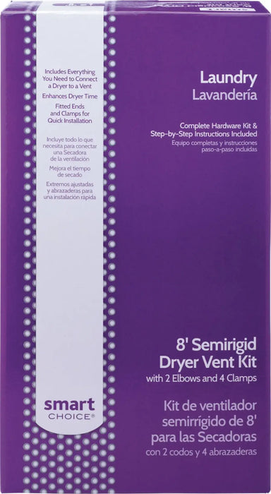 Smart Choice - Semi-Rigid Dryer Vent Kit Required for Hook-Up - Silver - open_box