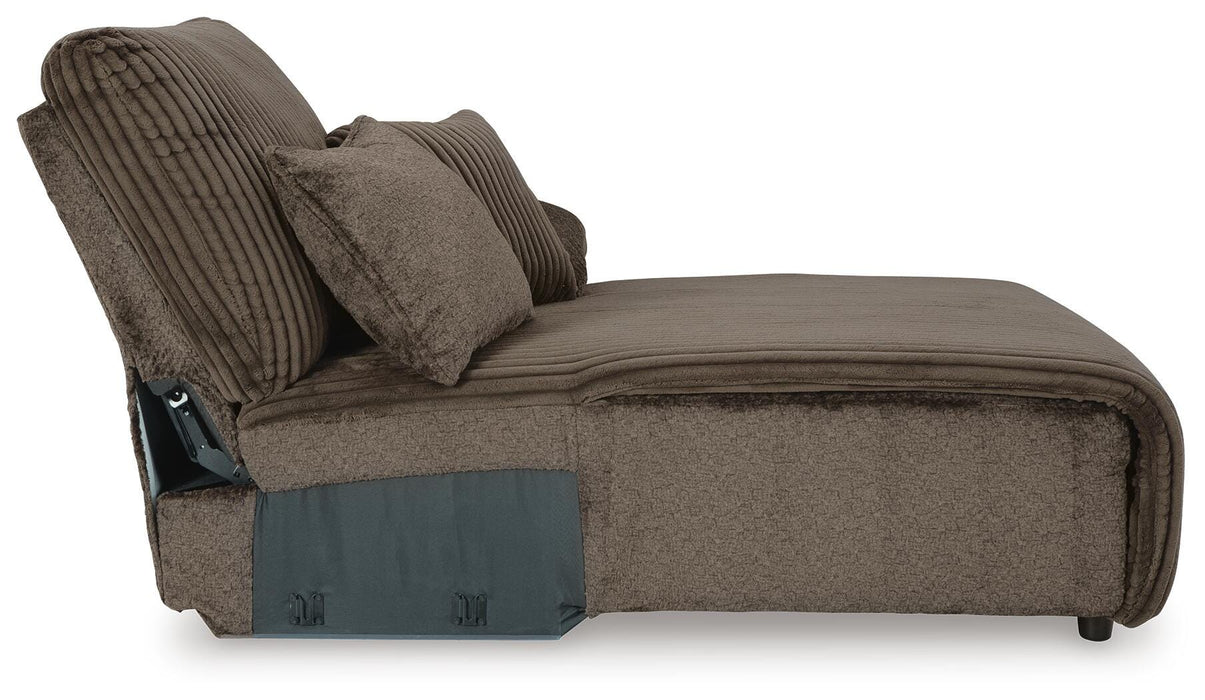 Top Tier Chocolate Top Tier 3-Piece Reclining Sofa Chaise Sectional