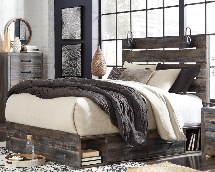 Drystan Multi Drystan Queen Panel Bed with 2 Storage Drawers