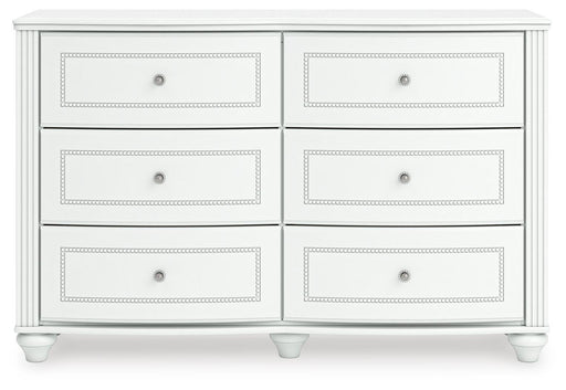 Maylilly White Six Drawer Dresser