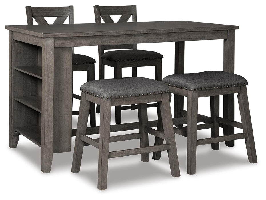 Caitbrook Gray Caitbrook Counter Height Dining Table and 4 Barstools - Brand New