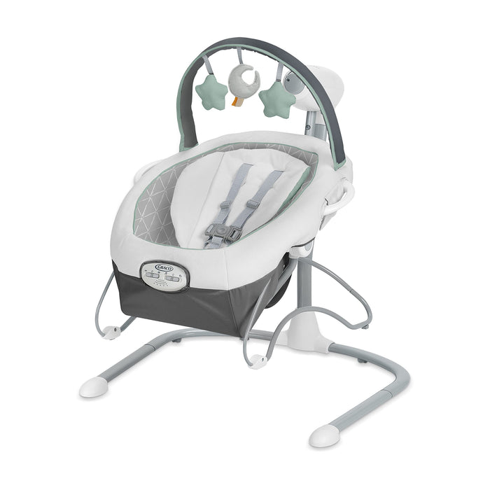 Graco Soothe 'N Sway LX Baby Swing with Portable Bouncer, Derby Grey, Infant - open_box