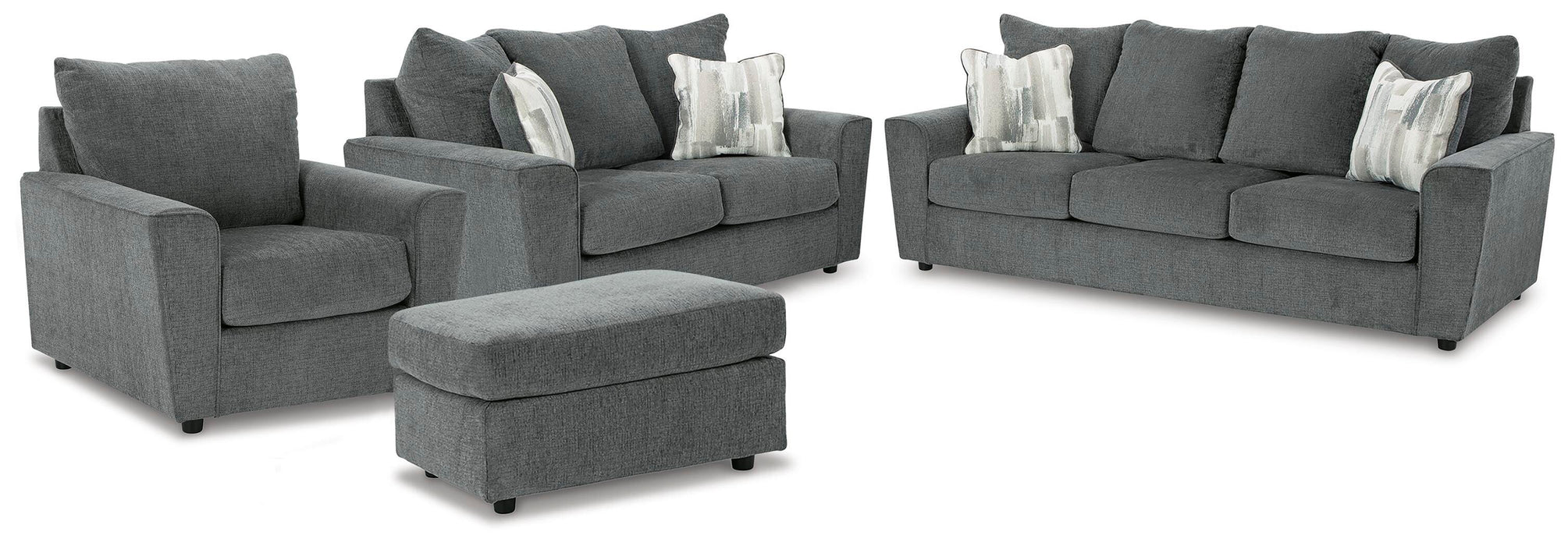 Stairatt Gravel Stairatt Sofa, Loveseat, Chair and Ottoman