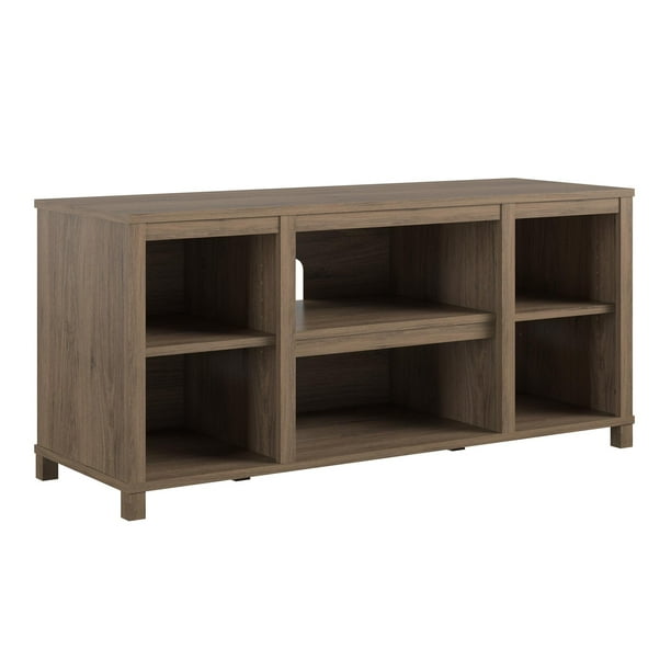 Mainstays Parsons TV Stand for TVs up to 50", Rustic Oak - new