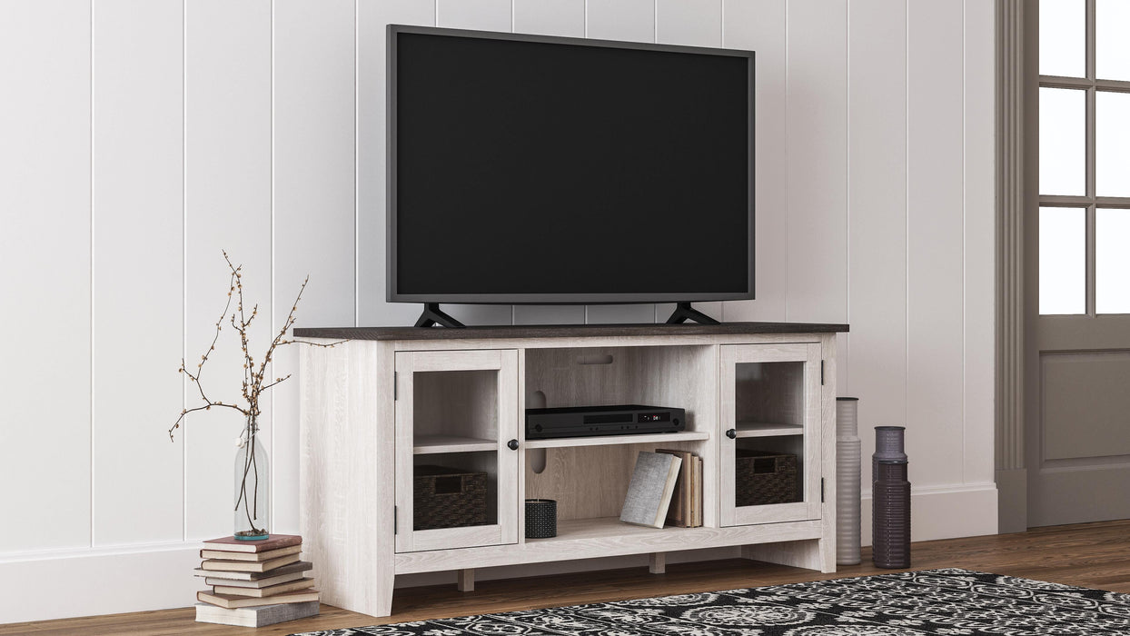 Dorrinson Two-tone LG TV Stand w/Fireplace Option