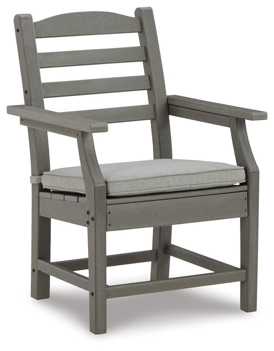 Visola Gray Arm Chair With Cushion (Priced Per Item, Must Order 2, 4, 6, or 8)
