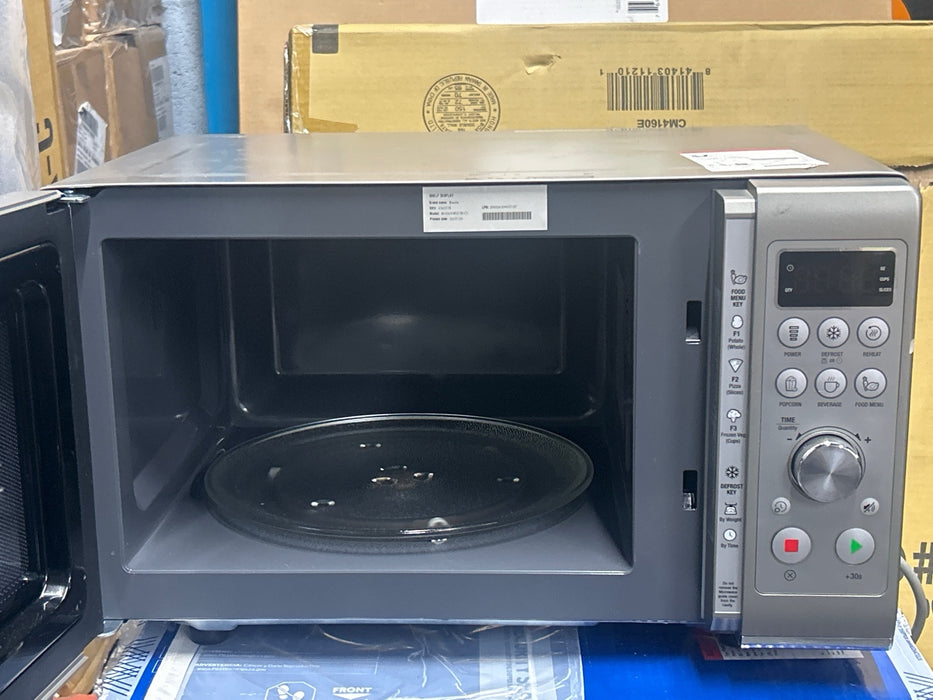 Breville - the Compact Wave Soft Close 0.9 Cu. Ft. Microwave - Silver - use_like_new