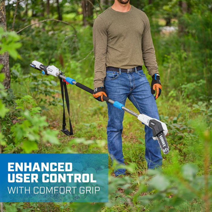 HART 20-Volt 8-Inch Pole Saw Kit, (1) 2.0 Ah Lithium Ion Battery - use_like_new